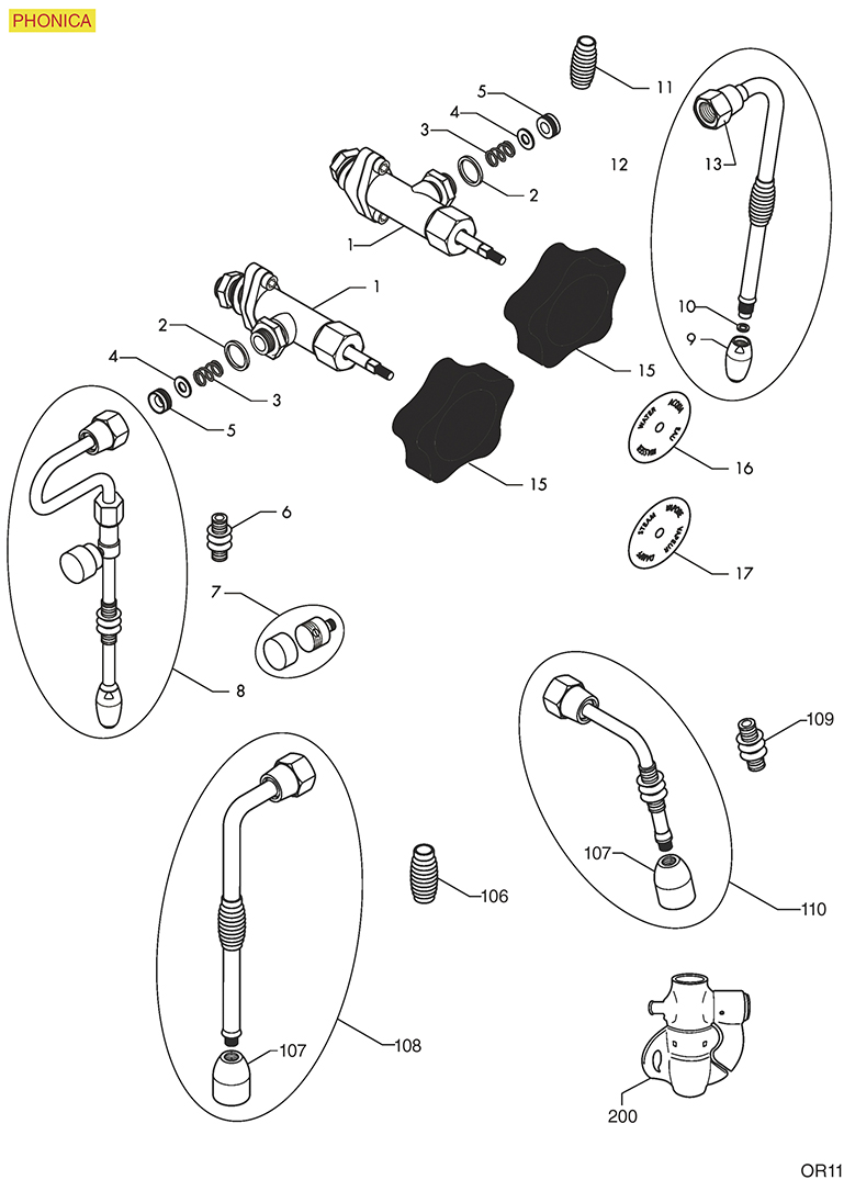 8062633-WASSER-DAMPFHAHN ORCHESTRALE PHONICA