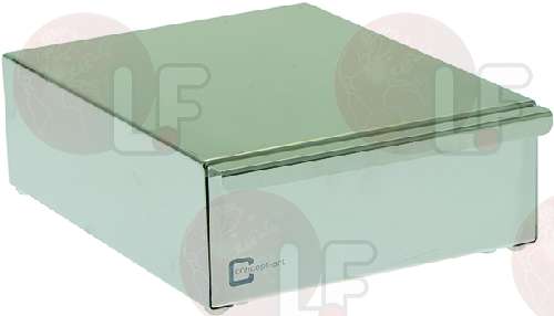 8064108-KAFFEESATZSCHUBLADE INOX GLÄNZEND 265x200x85 mm